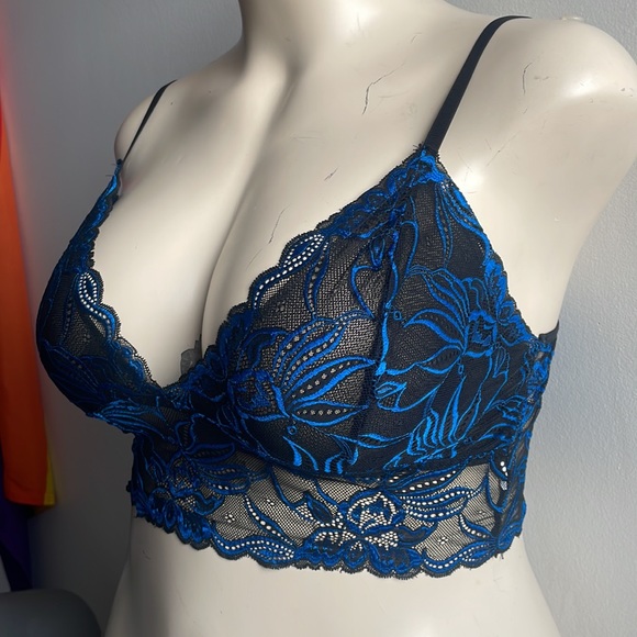 Blue Lace Bralette 1XL - Picture 2 of 6